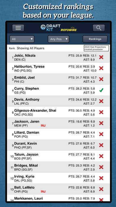 Fantasy Basketball Draft '23 App screenshot #1