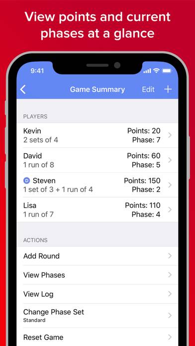 Phase 10 Score Keeper Pro App screenshot #2