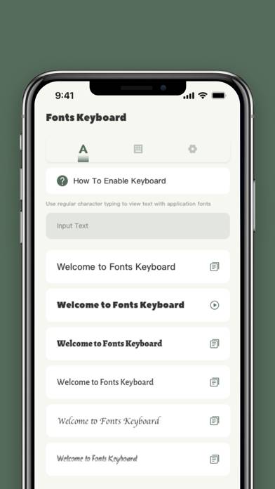 Fonts Keyboard App skärmdump #2