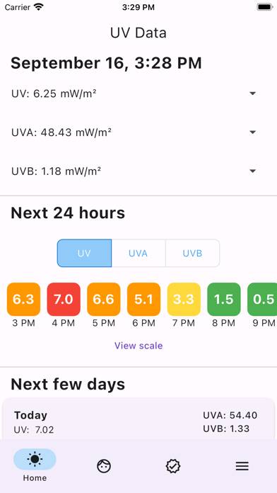Sky and Sol UV Tracker App screenshot #1