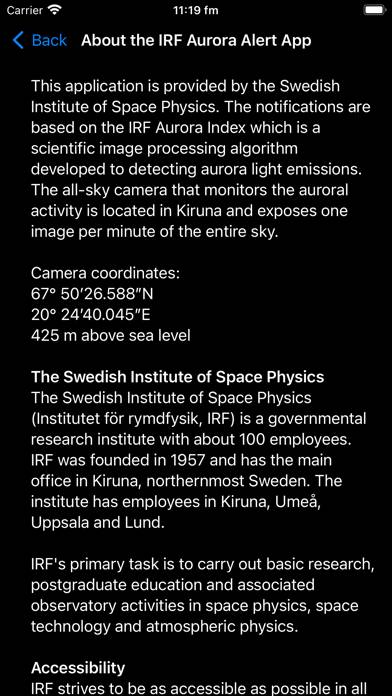 IRF Aurora Alert App screenshot #3