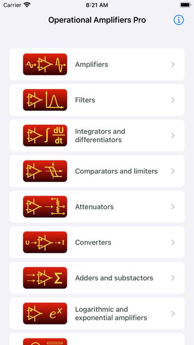 Operational Amplifiers Pro App screenshot #1