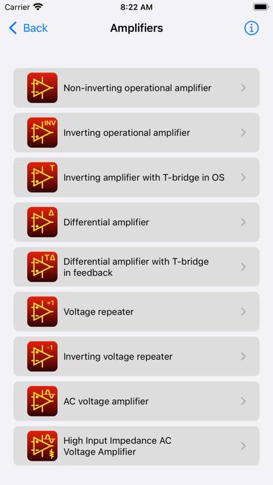 Operational Amplifiers Pro Captura de pantalla de la aplicación #2