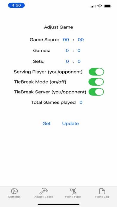 Quicktap Tennis Scorekeeper App screenshot