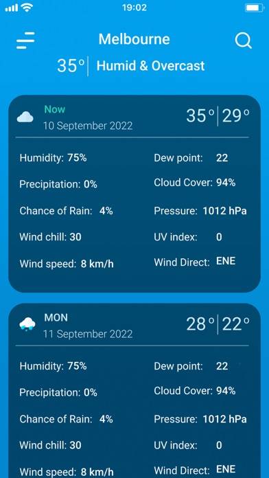 Weather Forecast App skärmdump #4