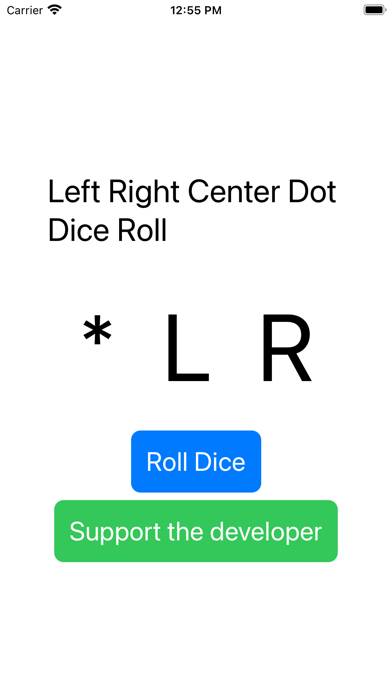 Left Right Center Dot Dice App screenshot #1