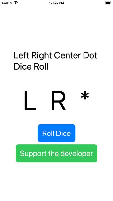 Left Right Center Dot Dice game screenshot