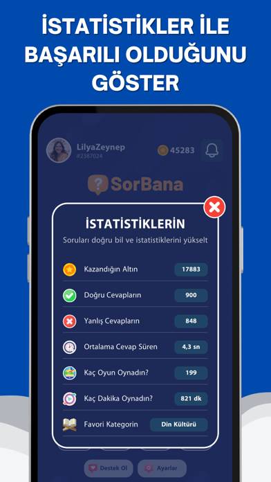 SorBana: Bilgi Yarışması App screenshot #6