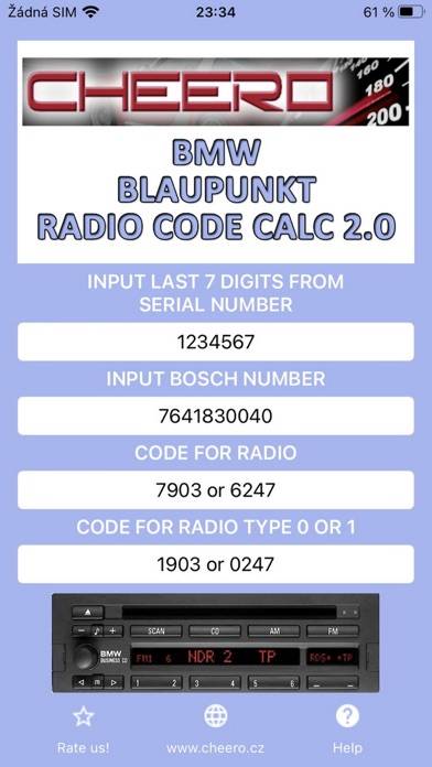 RADIO CODE for BMW BUSINESS screenshot