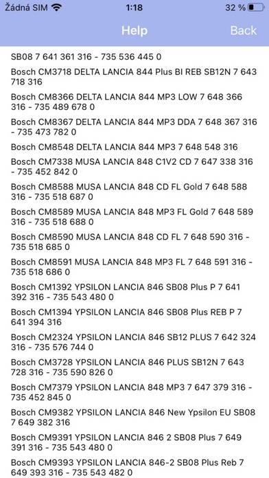 RADIO CODE for LANCIA B&B Schermata dell'app #4