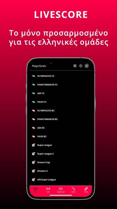 MagicGoals Live Scores & Audio App skärmdump