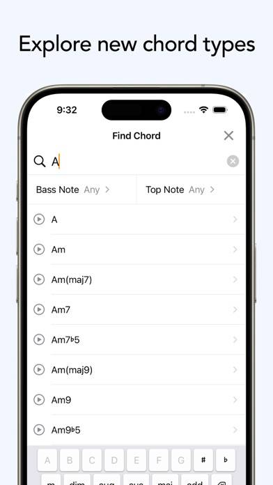 ChordMate 4 Schermata dell'app