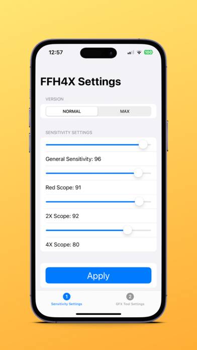 FFH4X Pro Vip Mod Menu Sensi Schermata dell'app #2