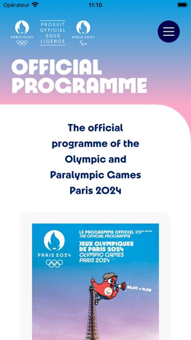 Paris 2024 Official Programme capture d'écran