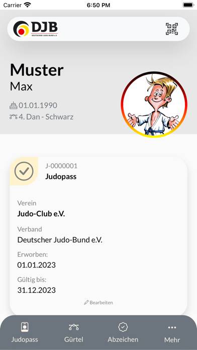 JudoPass App-Screenshot #1