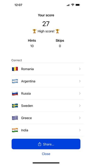 Flags Quiz! Spiel-Screenshot