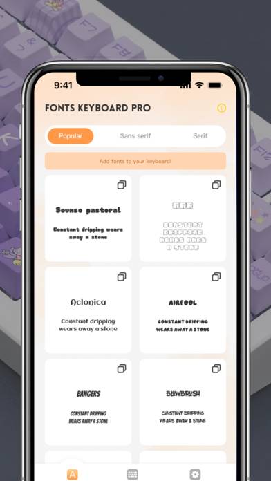 Fonts Keyboard Pro App skärmdump #2