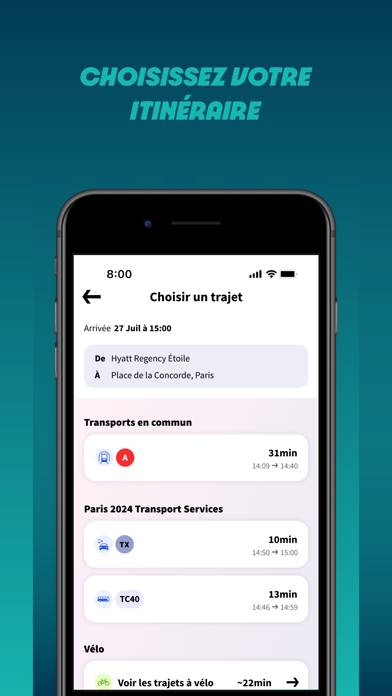 Paris 2024 Transport Accred. App skärmdump #3