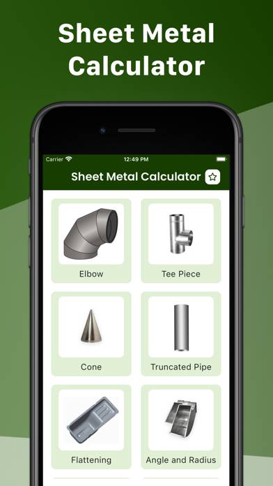 Sheet Metal Calculator Captura de pantalla de la aplicación #6