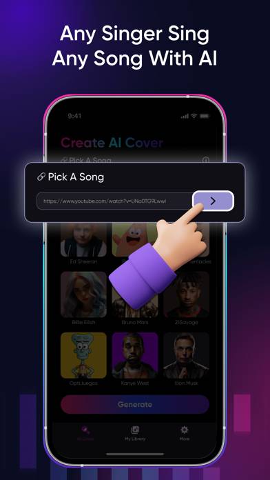 SingUp Music: AI Cover Songs Captura de pantalla de la aplicación #4