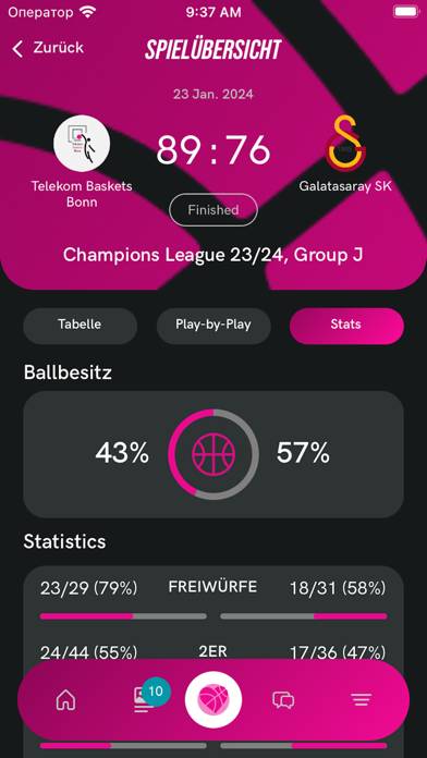 Telekom Baskets Bonn App-Screenshot #6