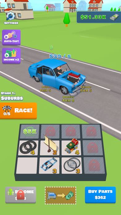 Idle Racer: Tap, Merge & Race Uygulama ekran görüntüsü #1