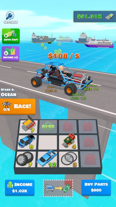 Idle Racer: Tap, Merge & Race Captura de pantalla de la aplicación #4