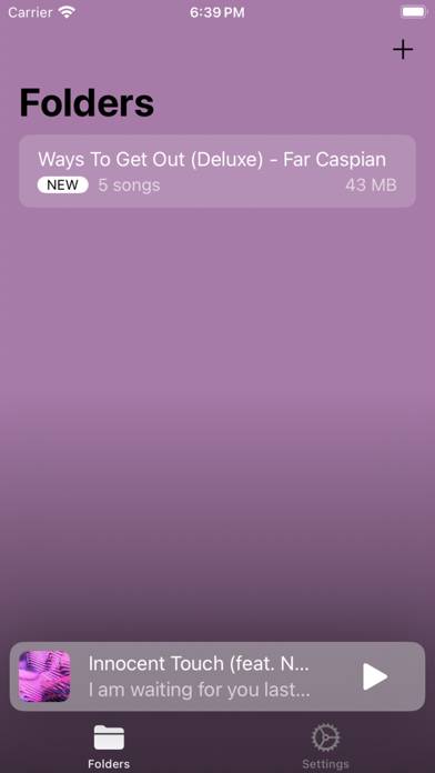 Music Folders Captura de pantalla de la aplicación