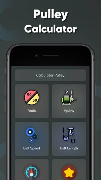 Pulley & Belt calculator screenshot