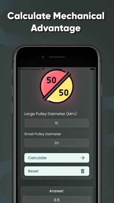 Pulley & Belt calculator App skärmdump