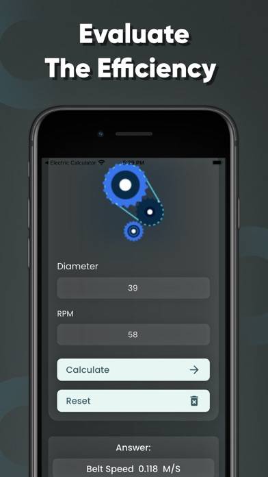 Pulley & Belt calculator App skärmdump