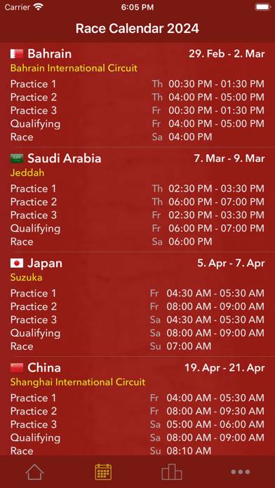 Race Calendar 2024 App preview #2
