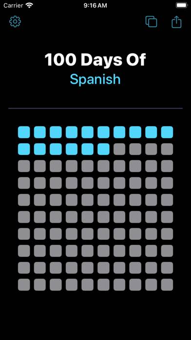 100 Days Tracker Captura de pantalla de la aplicación