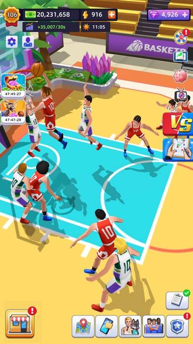 Idle Basketball Arena Tycoon captura de pantalla del juego