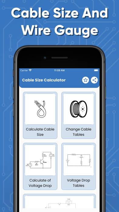 Cable Size Calculators App skärmdump