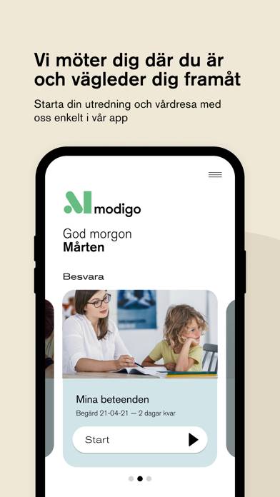 Modigo App skärmdump