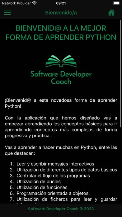 Aprende Python en Español Captura de pantalla de la aplicación #3