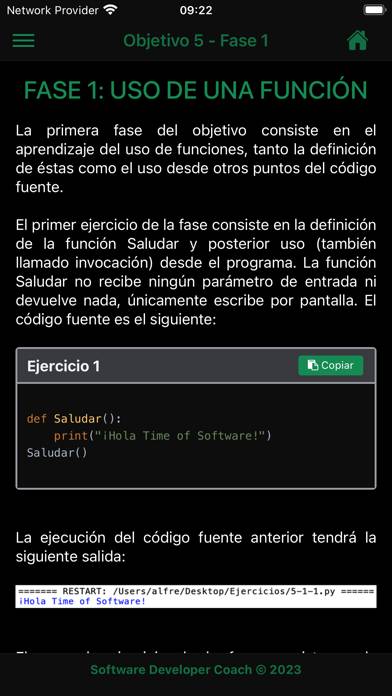 Aprende Python en Español Captura de pantalla de la aplicación #5