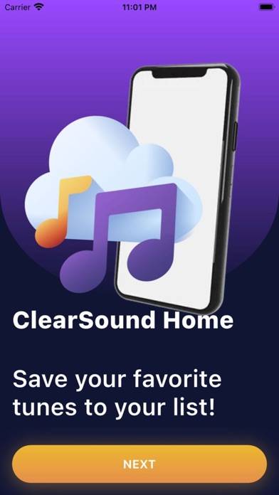 ClearSound Home skärmdump
