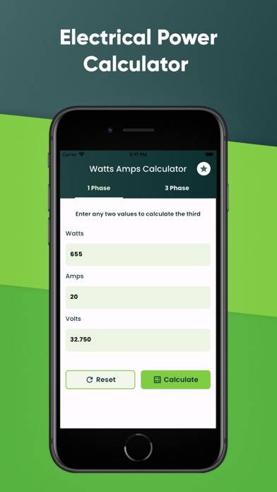 Watts Amps Volts Calculator App skärmdump #3