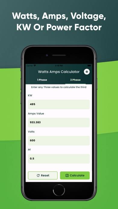 Watts Amps Volts Calculator App skärmdump #5