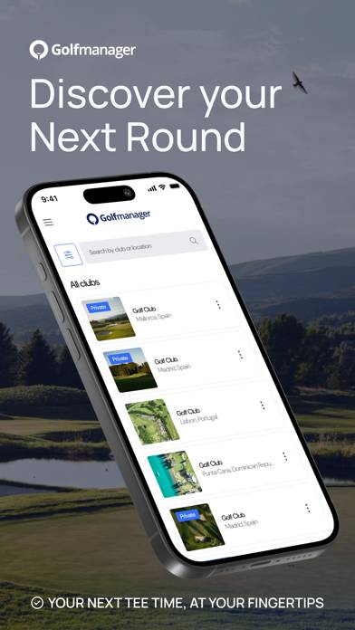 Golfmanager Captura de pantalla de la aplicación