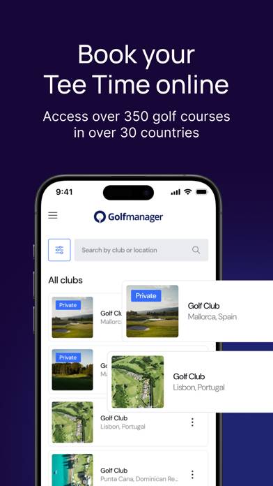 Golfmanager captura de pantalla