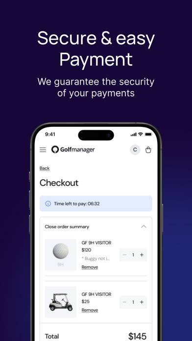 Golfmanager Captura de pantalla de la aplicación