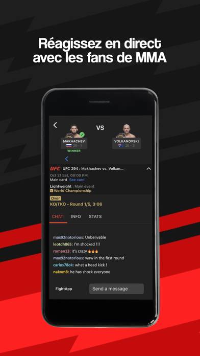 FightApp Capture d'écran de l'application