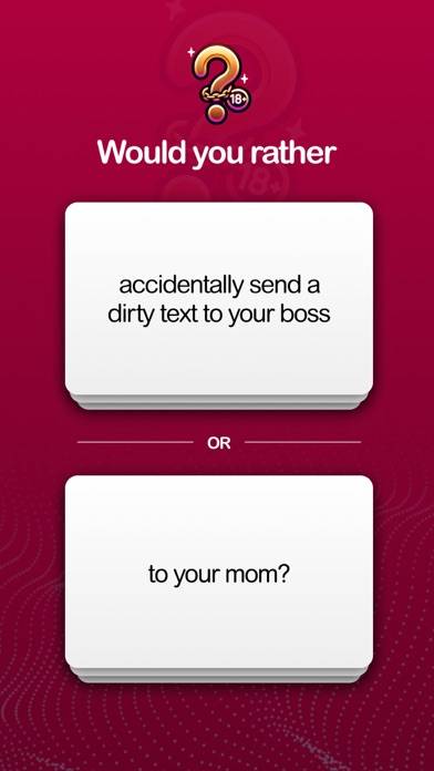 Would you rather: Dirty App skärmdump #4