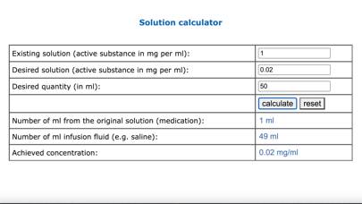 IV solution calculator App screenshot #1