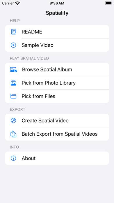 Spatialify Captura de pantalla de la aplicación #1