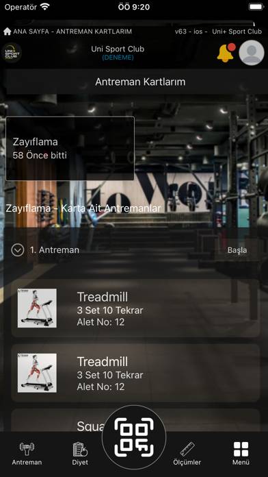 Uni Sport Club Fitness App screenshot #2