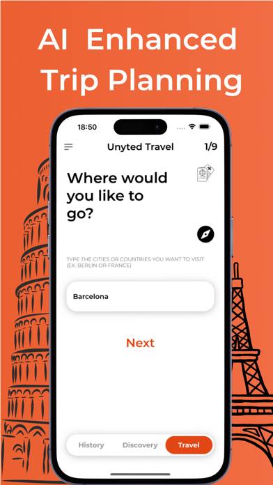 Unyted Travel: AI Trip Planner Uygulama ekran görüntüsü #2